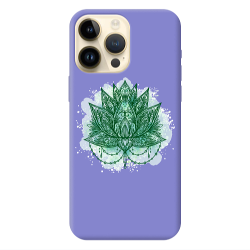 Apple iPhone 13 Pro Max Witch leaf Purple Colored Silicone TPU Θήκη