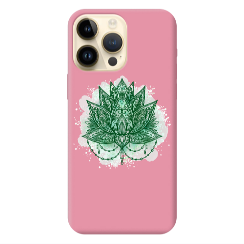 Apple iPhone 13 Pro Max Witch leaf Pink Colored Silicone TPU Θήκη