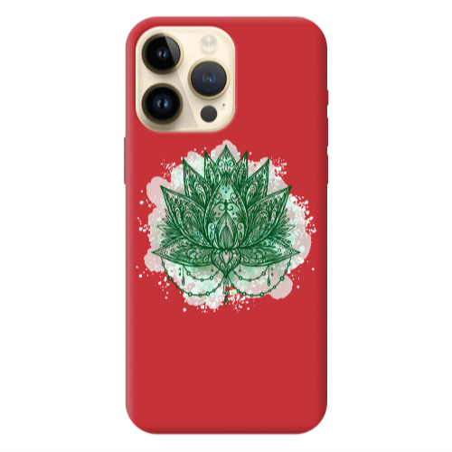 Apple iPhone 13 Pro Max Witch leaf Red Colored Silicone TPU Θήκη