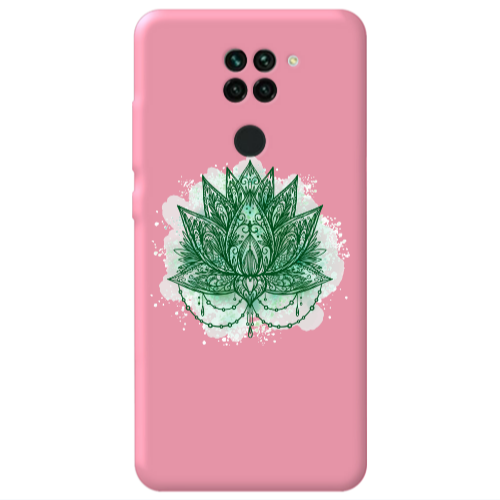 Xiaomi Redmi Note 9 Witch leaf Pink Colored Silicone TPU Θήκη