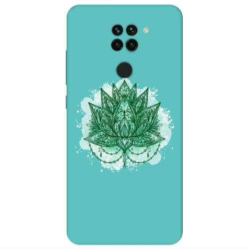 Xiaomi Redmi Note 9 Witch leaf Turquoise Colored Silicone TPU Θήκη