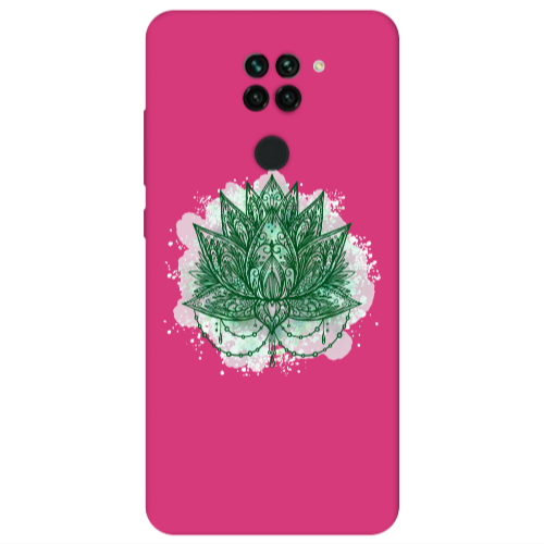 Xiaomi Redmi Note 9 Witch leaf Fuchsia Colored Silicone TPU Θήκη