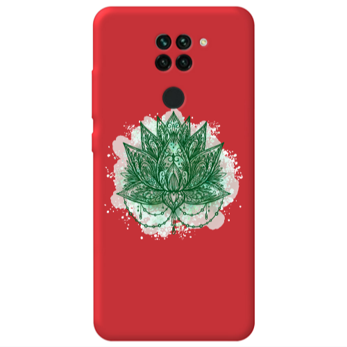 Xiaomi Redmi Note 9 Witch leaf Red Colored Silicone TPU Θήκη