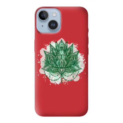 Apple iPhone 14 Plus Witch leaf Red Colored Silicone TPU Θήκη