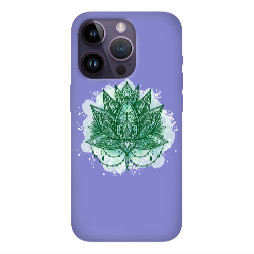 Apple iPhone 14 Pro  Witch leaf Purple Colored Silicone TPU Θήκη