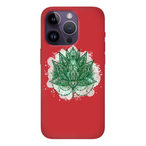 Apple iPhone 14 Pro  Witch leaf Red Colored Silicone TPU Θήκη