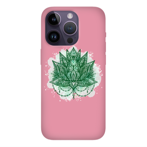 Apple iPhone 14 Pro Max Witch leaf Pink Colored Silicone TPU Θήκη