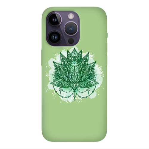 Apple iPhone 14 Pro Max Witch leaf Light Green Colored Silicone TPU Θήκη