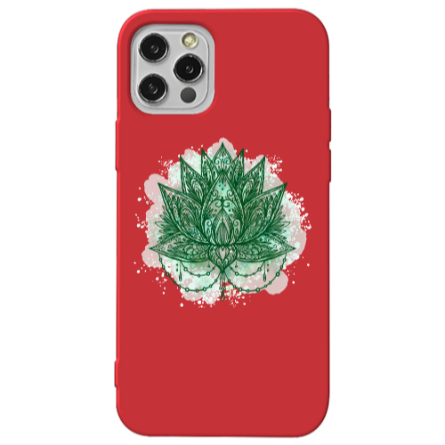 Apple iPhone 13 Pro Witch leaf Red Colored Silicone TPU Θήκη