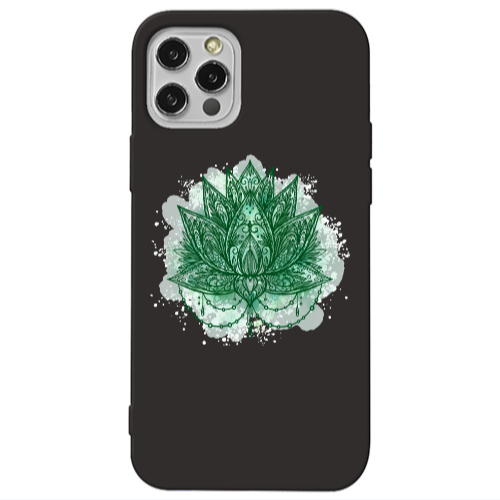 Apple iPhone 12 Pro Witch leaf Black Colored Silicone TPU Θήκη