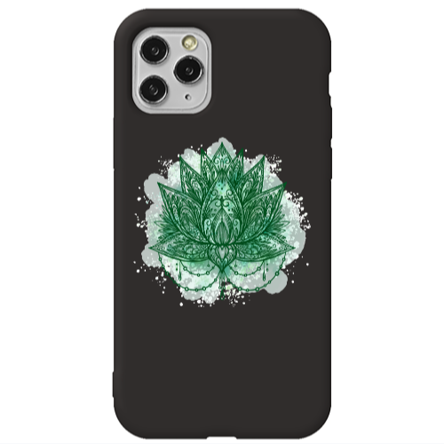 Apple iPhone 11 Pro Max Witch leaf Black Colored Silicone TPU Θήκη
