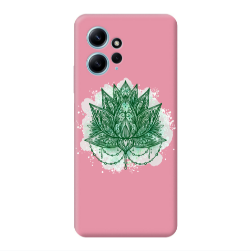 Xiaomi Redmi Note 12 4G Witch leaf Pink Colored Silicone TPU Θήκη