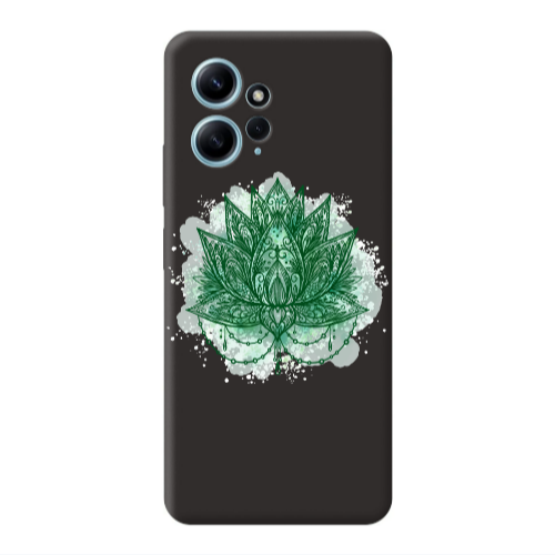 Xiaomi Redmi Note 12 4G Witch leaf Black Colored Silicone TPU Θήκη