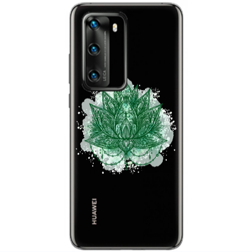 Huawei P40 Witch leaf Transparent Silicone TPU Θήκη