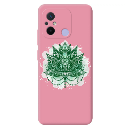Xiaomi Redmi 12C Witch leaf Pink Colored Silicone TPU Θήκη