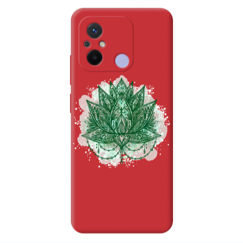 Xiaomi Redmi 12C Witch leaf Red Colored Silicone TPU Θήκη