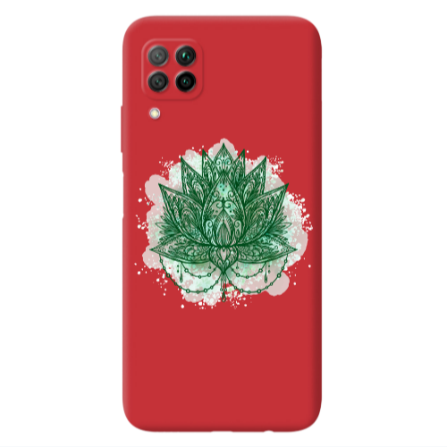 Huawei P40 Lite Witch leaf Red Colored Silicone TPU Θήκη