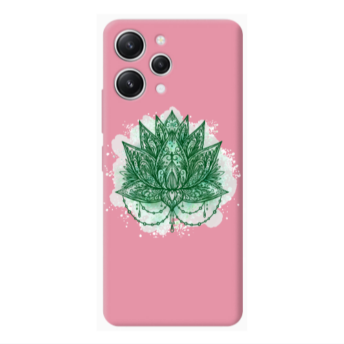 Xiaomi Redmi 12 Witch leaf Pink Colored Silicone TPU Θήκη