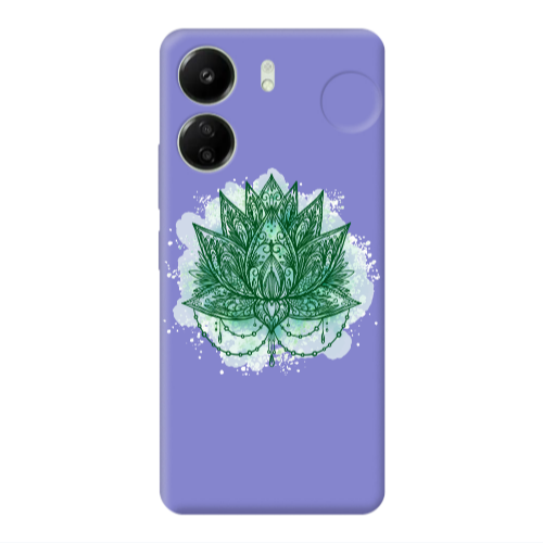 Xiaomi Redmi 13C Witch leaf Purple Colored Silicone TPU Θήκη