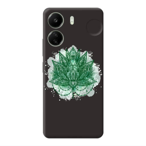 Xiaomi Redmi 13C Witch leaf Black Colored Silicone TPU Θήκη