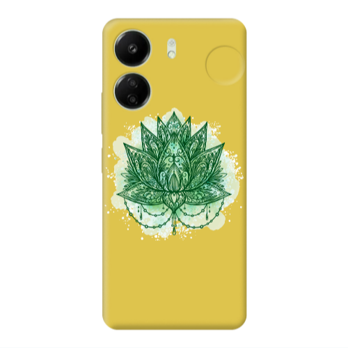 Xiaomi Redmi 13C Witch leaf Yellow Colored Silicone TPU Θήκη