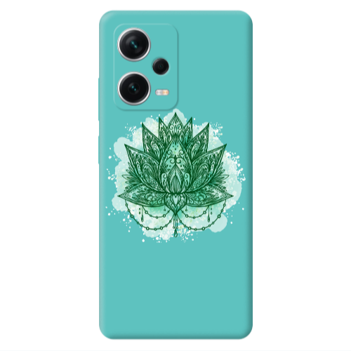 Xiaomi Poco X5 Witch leaf Turquoise Colored Silicone TPU Θήκη