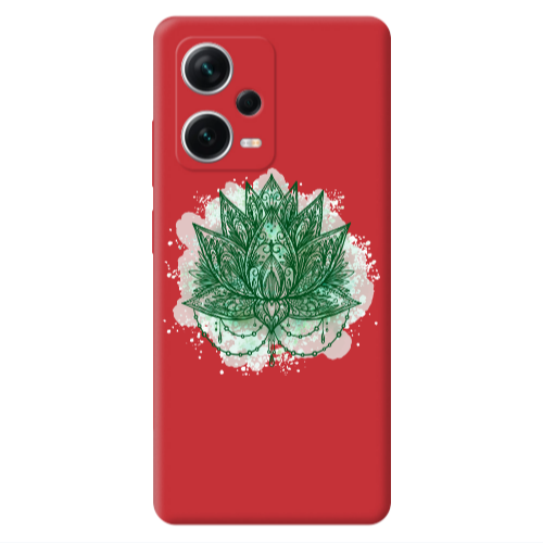 Xiaomi Poco X5 Witch leaf Red Colored Silicone TPU Θήκη