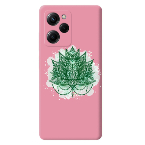 Xiaomi Poco X5 Pro Witch leaf Pink Colored Silicone TPU Θήκη