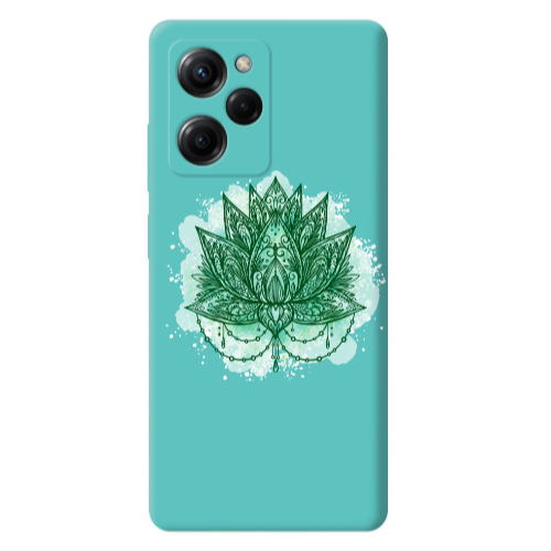 Xiaomi Poco X5 Pro Witch leaf Turquoise Colored Silicone TPU Θήκη