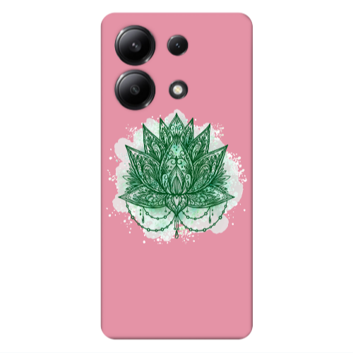 Xiaomi Redmi Note 13 4G Witch leaf Pink Colored Silicone TPU Θήκη