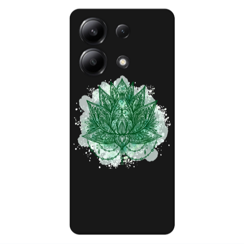 Xiaomi Redmi Note 13 4G Witch leaf Black Colored Silicone TPU Θήκη