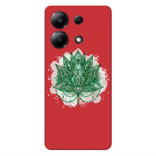 Xiaomi Redmi Note 13 4G Witch leaf Red Colored Silicone TPU Θήκη