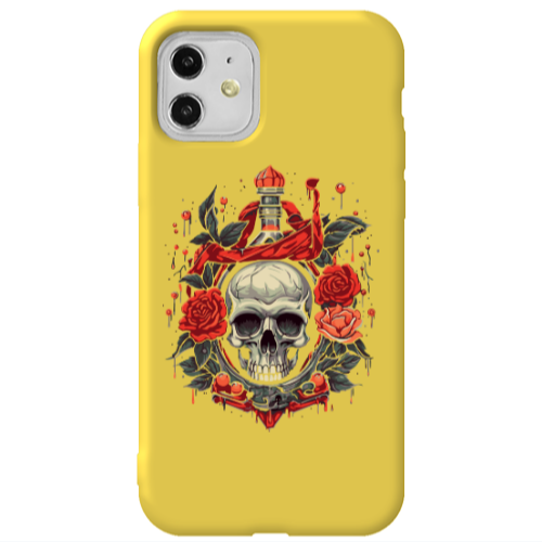 Apple iPhone 11  Flower head Yellow Colored Silicone TPU Θήκη