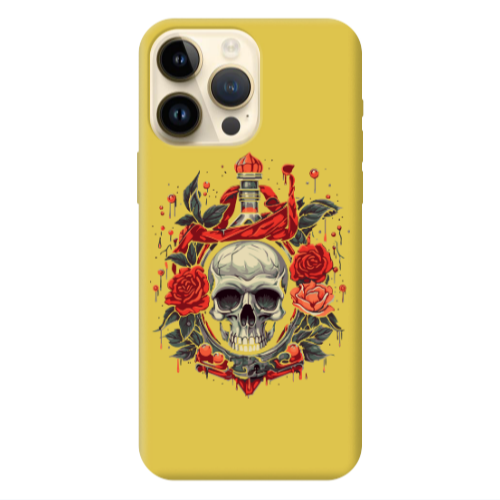 Apple iPhone 13 Pro Max Flower head Yellow Colored Silicone TPU Θήκη