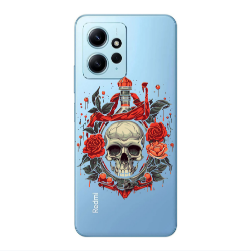 Xiaomi Redmi Note 12 4G Flower head Transparent Silicone TPU Θήκη