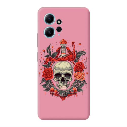 Xiaomi Redmi Note 12 4G Flower head Pink Colored Silicone TPU Θήκη