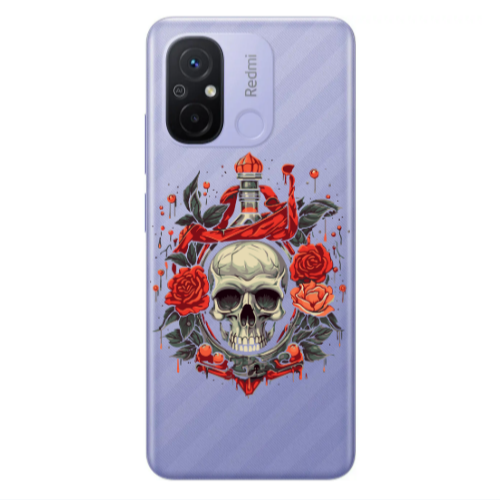 Xiaomi Redmi 12C Flower head Transparent Silicone TPU Θήκη