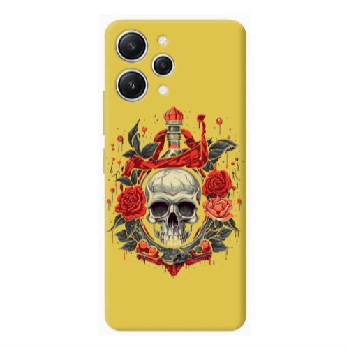 Xiaomi Redmi 12 Flower head Yellow Colored Silicone TPU Θήκη