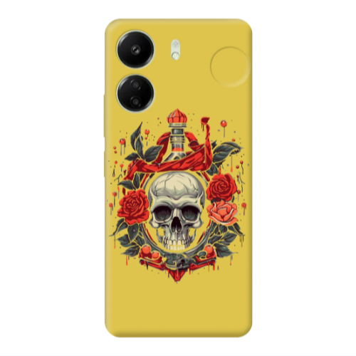 Xiaomi Redmi 13C Flower head Yellow Colored Silicone TPU Θήκη