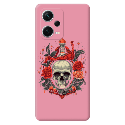 Xiaomi Poco X5 Flower head Pink Colored Silicone TPU Θήκη