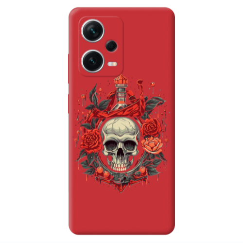Xiaomi Poco X5 Flower head Red Colored Silicone TPU Θήκη