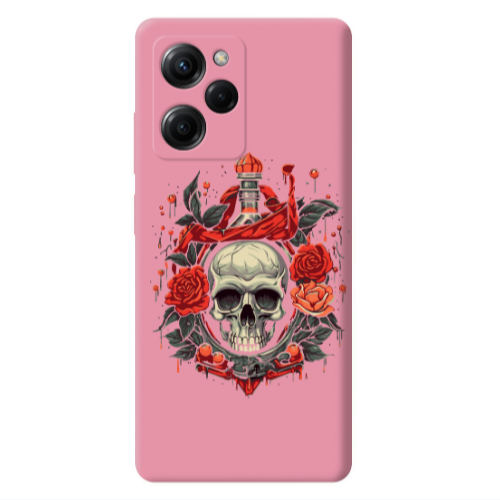 Xiaomi Poco X5 Pro Flower head Pink Colored Silicone TPU Θήκη