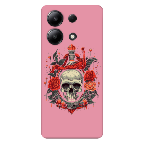 Xiaomi Redmi Note 13 4G Flower head Pink Colored Silicone TPU Θήκη