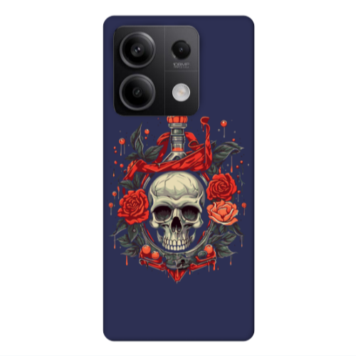 Xiaomi Redmi Note 13Pro 5G Flower head Dark blue Colored Silicone TPU Θήκη