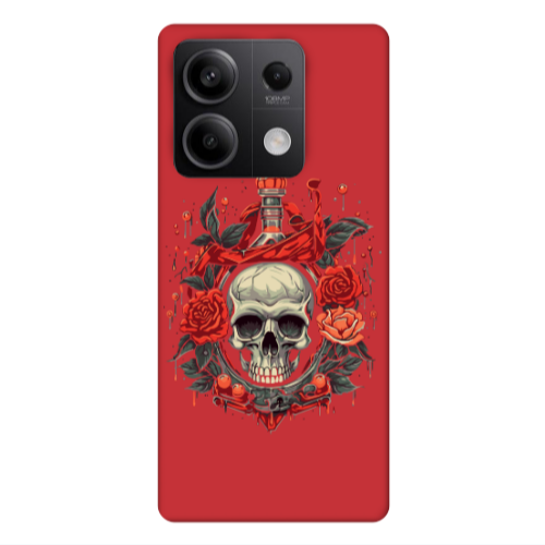 Xiaomi Redmi Note 13Pro 5G Flower head Red Colored Silicone TPU Θήκη