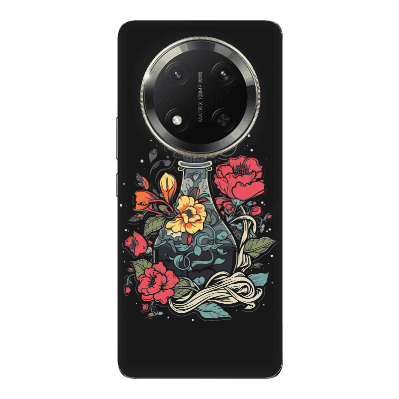 Honor Magic 7 Lite Magic vase Black Colored Silicone TPU Θήκη