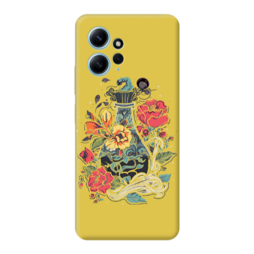 Xiaomi Redmi Note 12 4G Magic vase Yellow Colored Silicone TPU Θήκη