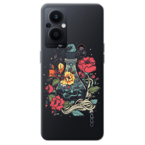 Oppo Reno 7 Lite Magic vase Transparent Silicone TPU Θήκη