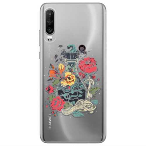 Huawei P30 Magic vase Transparent Silicone TPU Θήκη