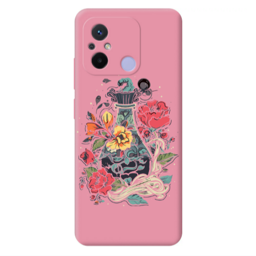 Xiaomi Redmi 12C Magic vase Pink Colored Silicone TPU Θήκη